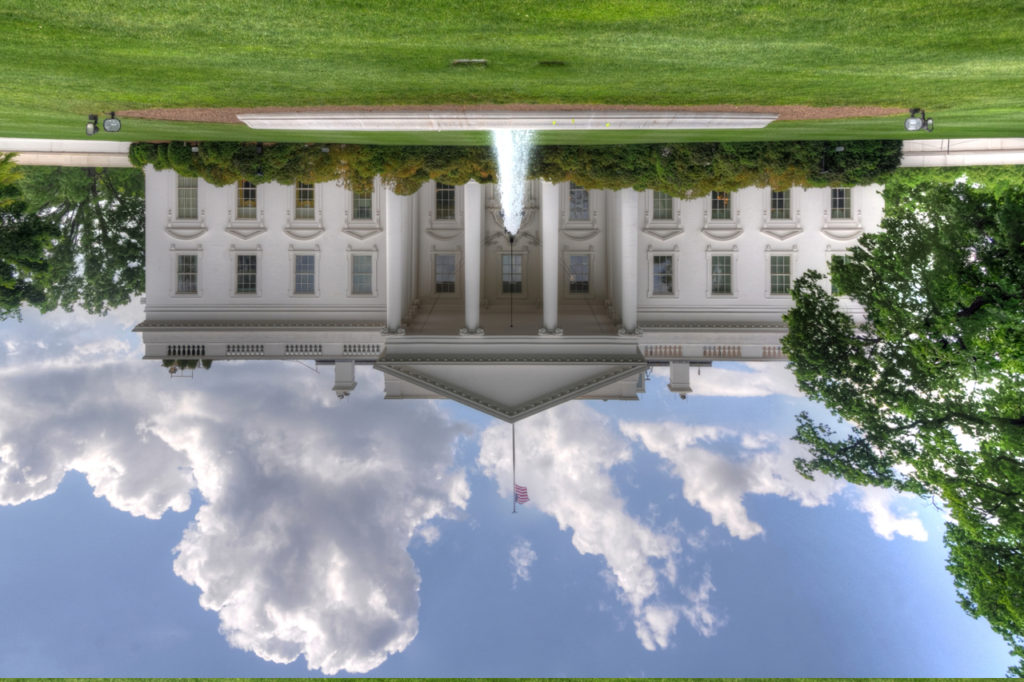 US White House upside down (public domain).